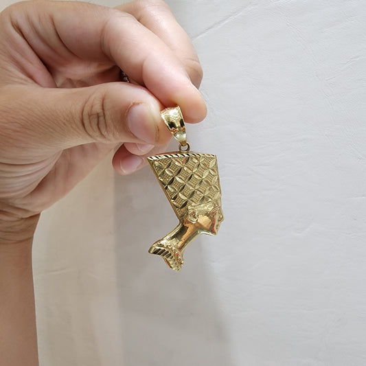 10K Gold Queen Nefertiti Pendant