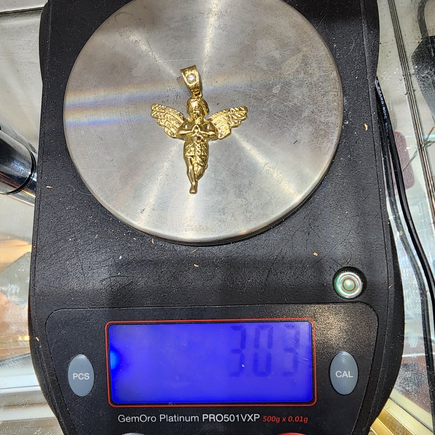 10K Gold Angel Pendant