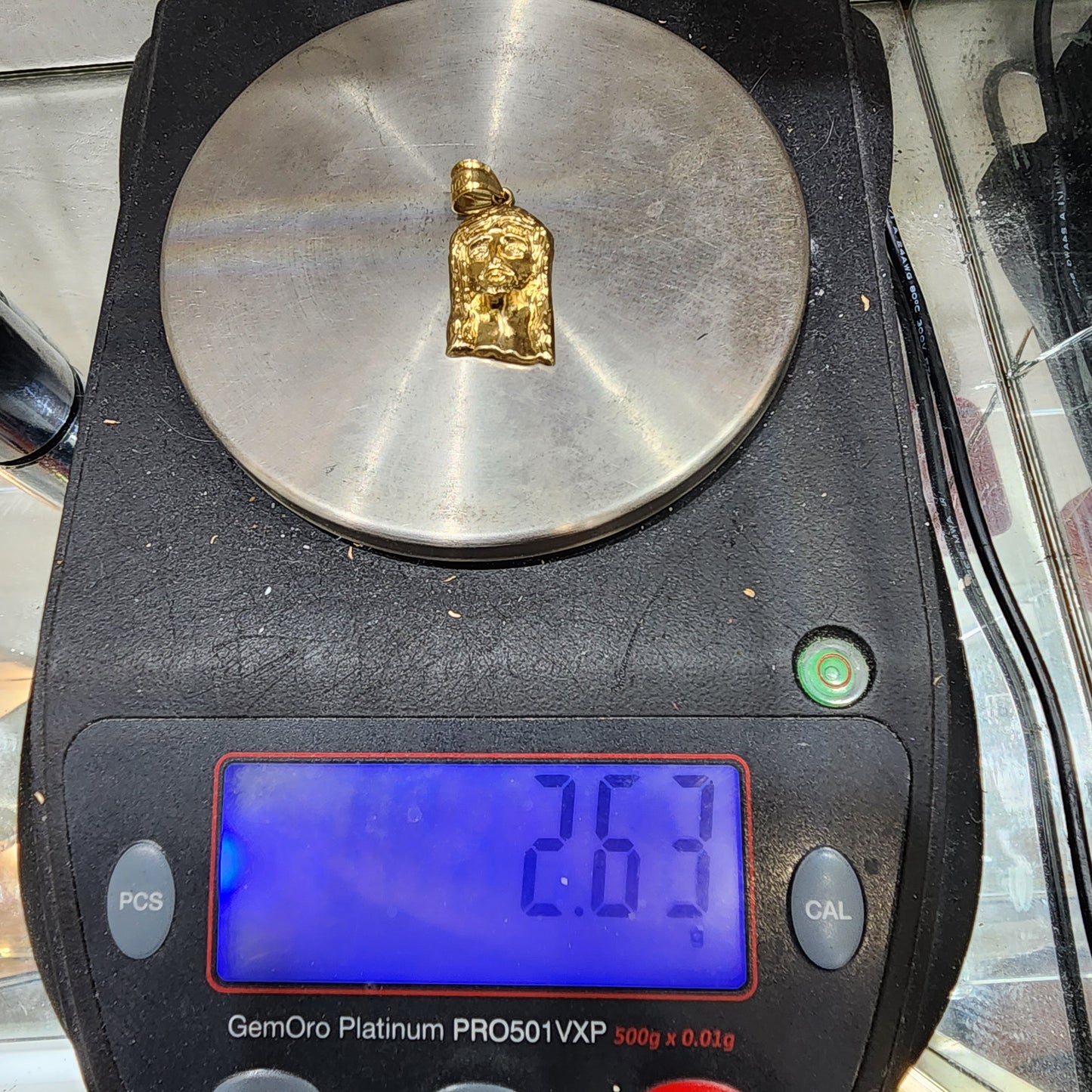 10K Gold Jesus Head Pendant