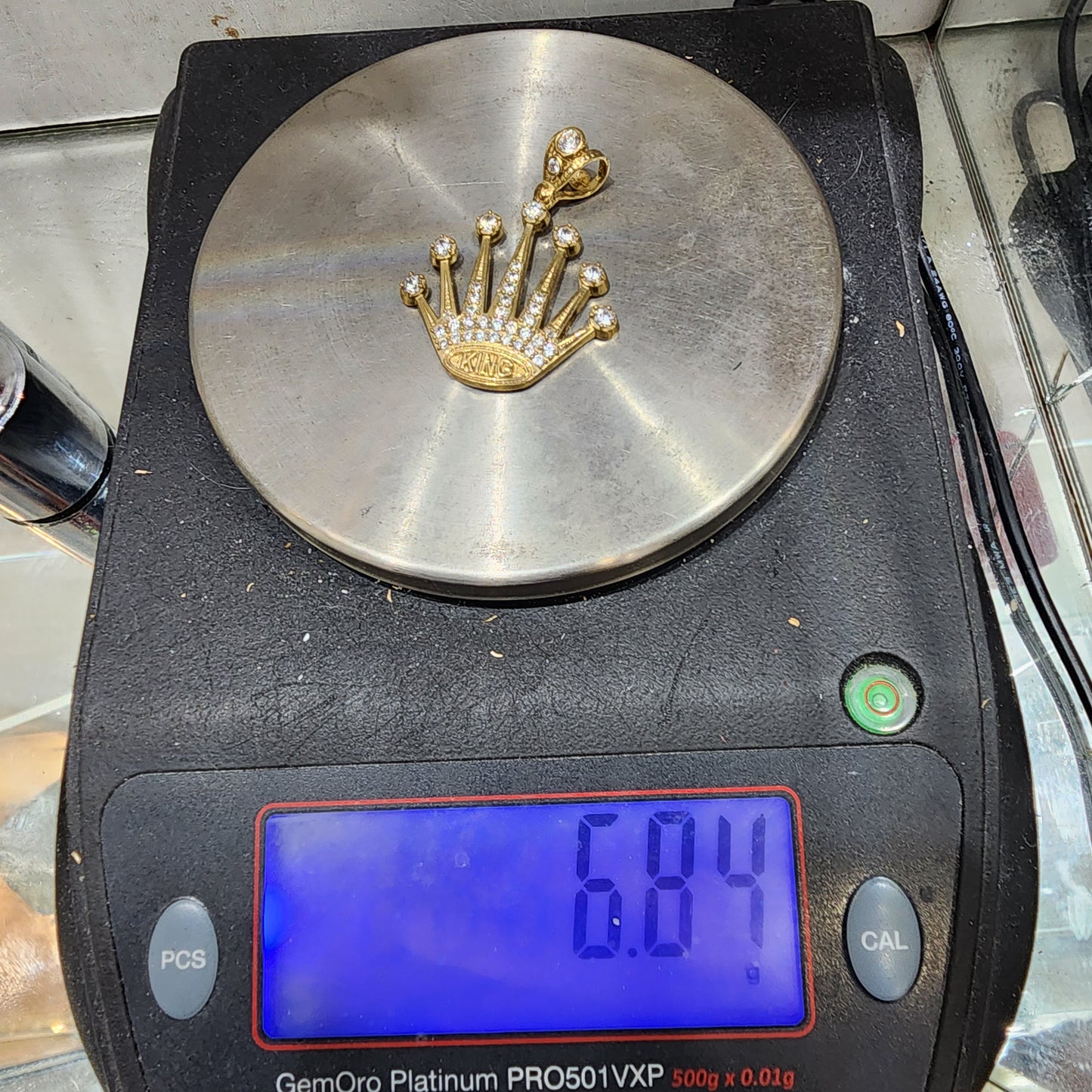 10K Gold King Crown Pendant