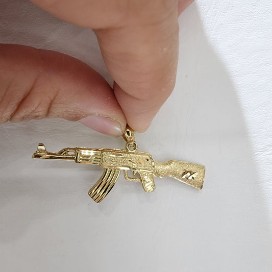 10K Gold AK47 Pendant