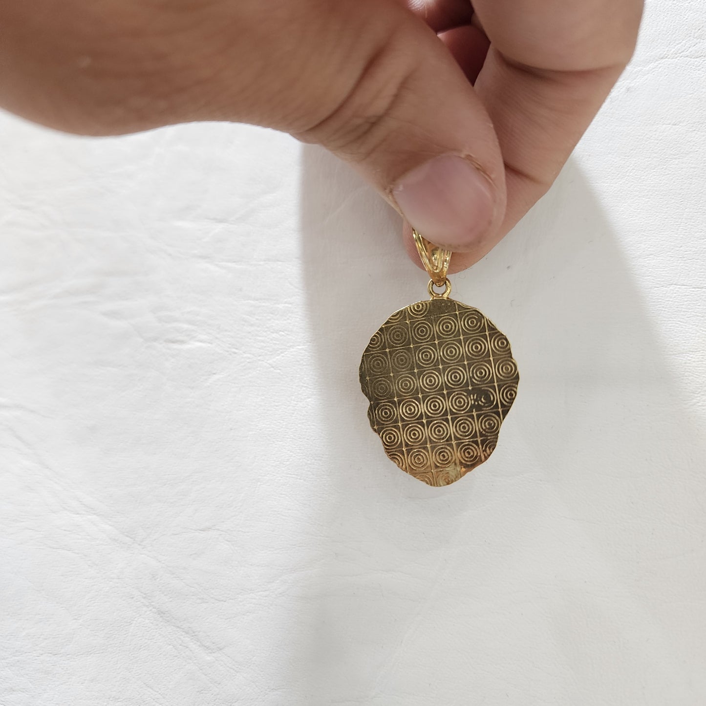 10K Gold Two-Tone Lion Head Pendant