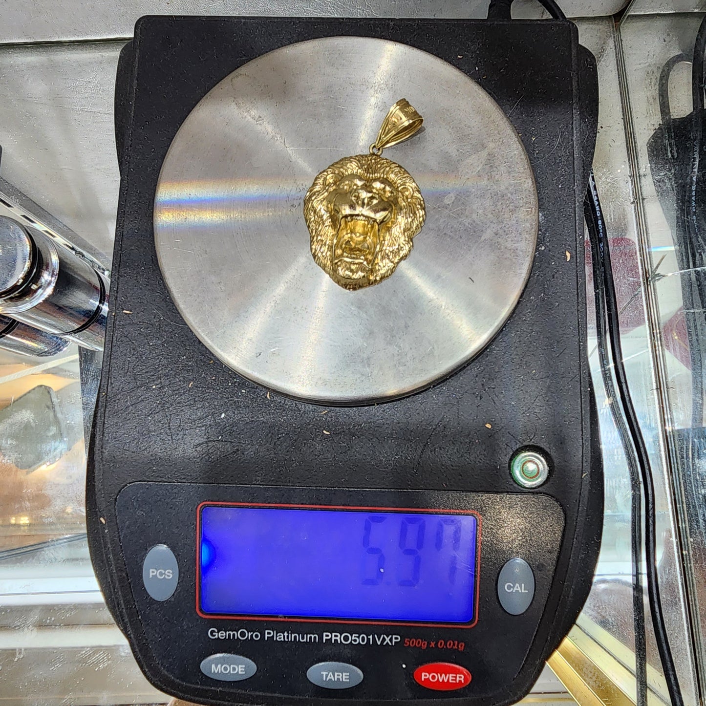 10K Gold Lion Head Pendant