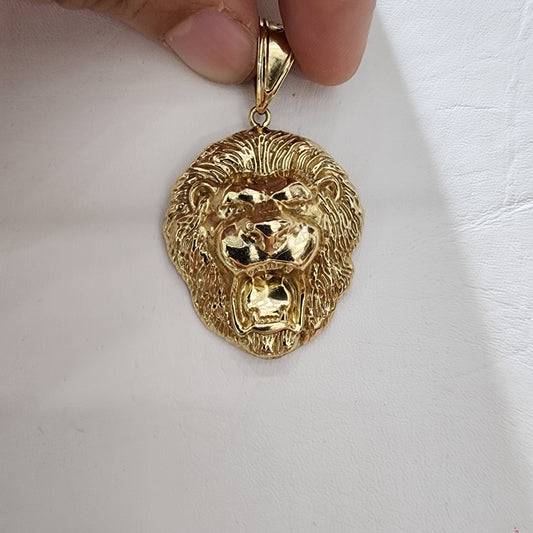 10K Gold Lion Head Pendant