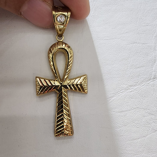 10K Gold Ankh Pendant