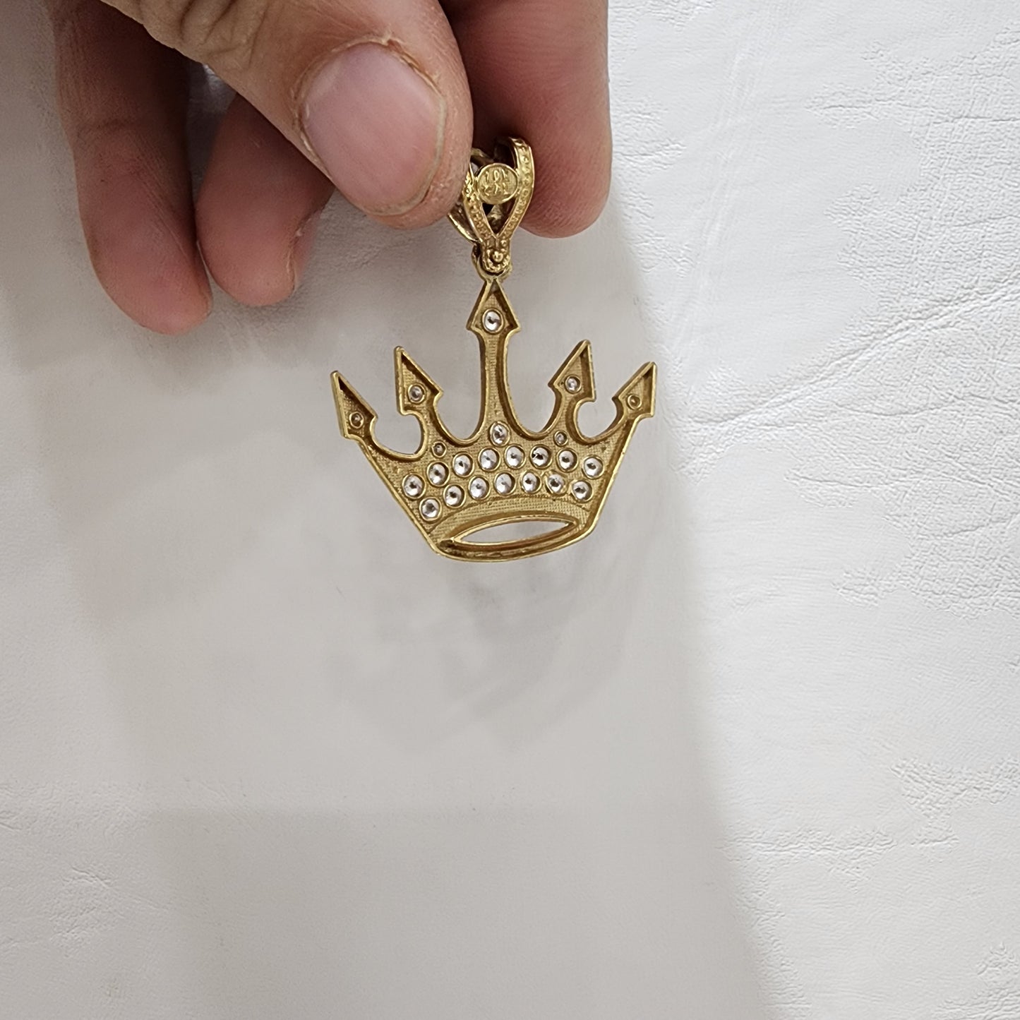 10K Gold Crown Pendant