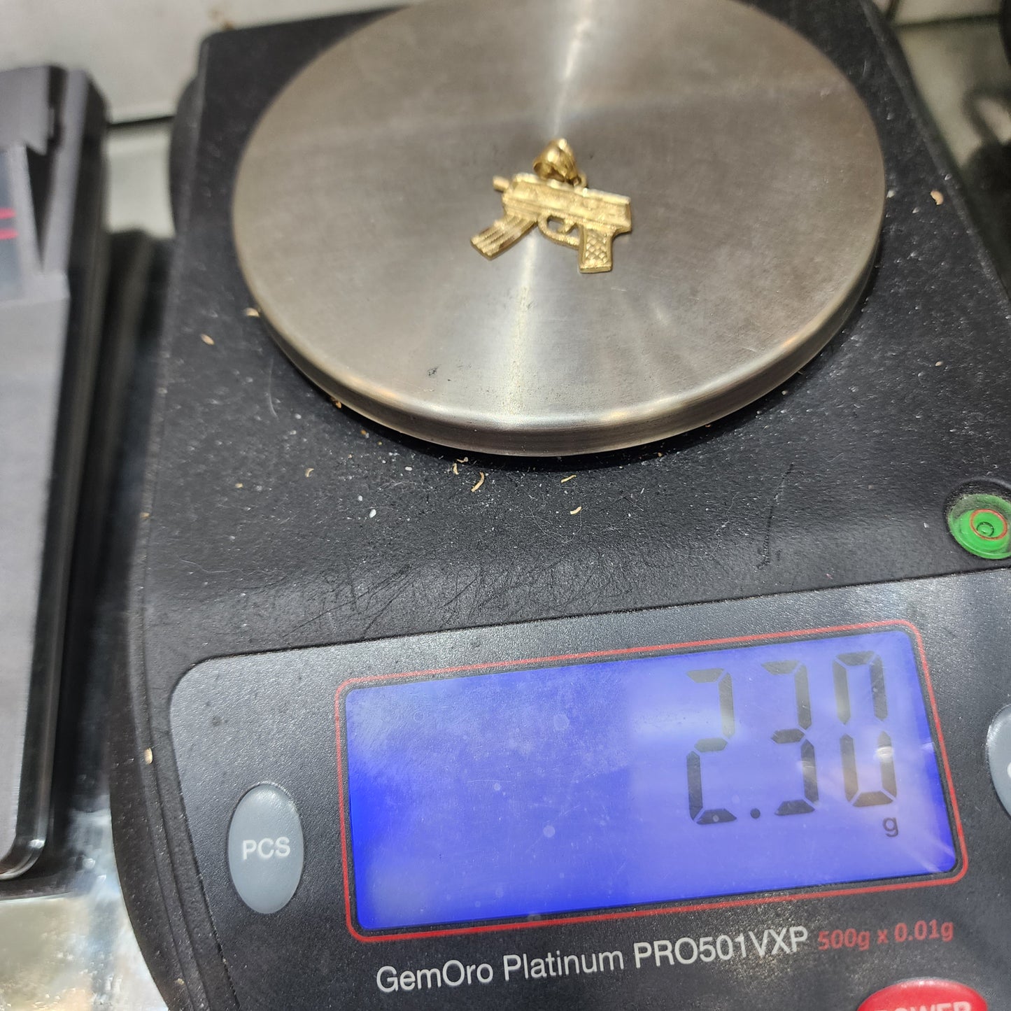 10K Gold Gun Pendant