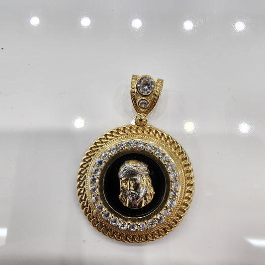 10K Gold Jesus Pendant