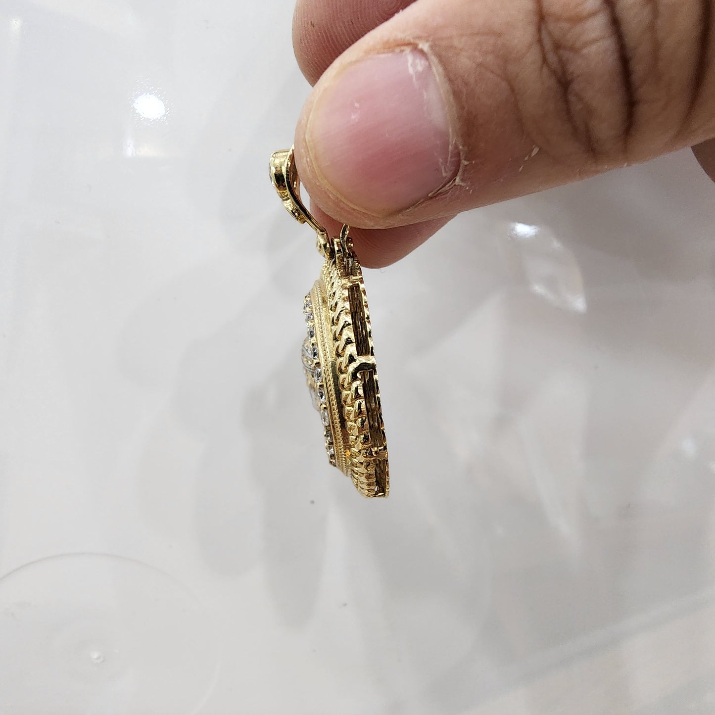 10K Gold Jesus Pendant