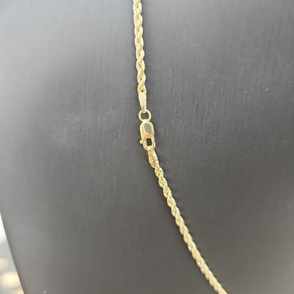 10K Gold 2.2mm Rope Chain