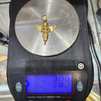 Colgante de ángel de oro de 10 quilates