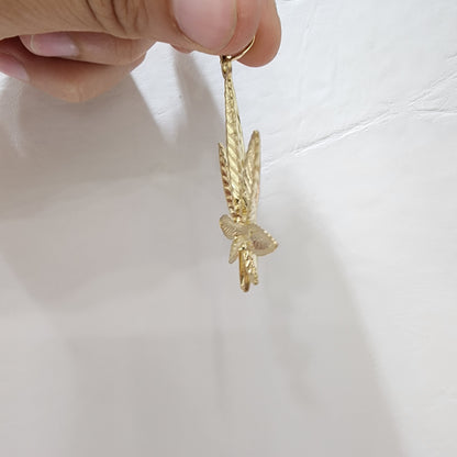 10K Gold Weed Pendant