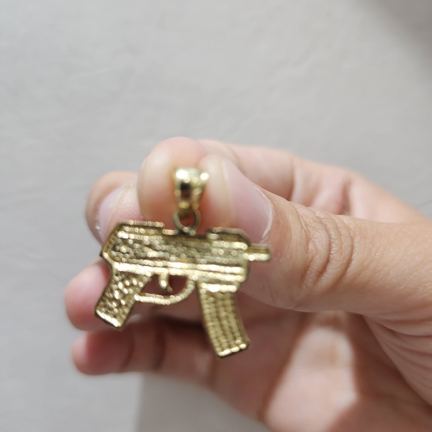10K Gold Gun Pendant